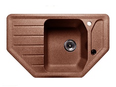 Granfest Мойка кухонная Corner GF-C800E Красный Марс угловая